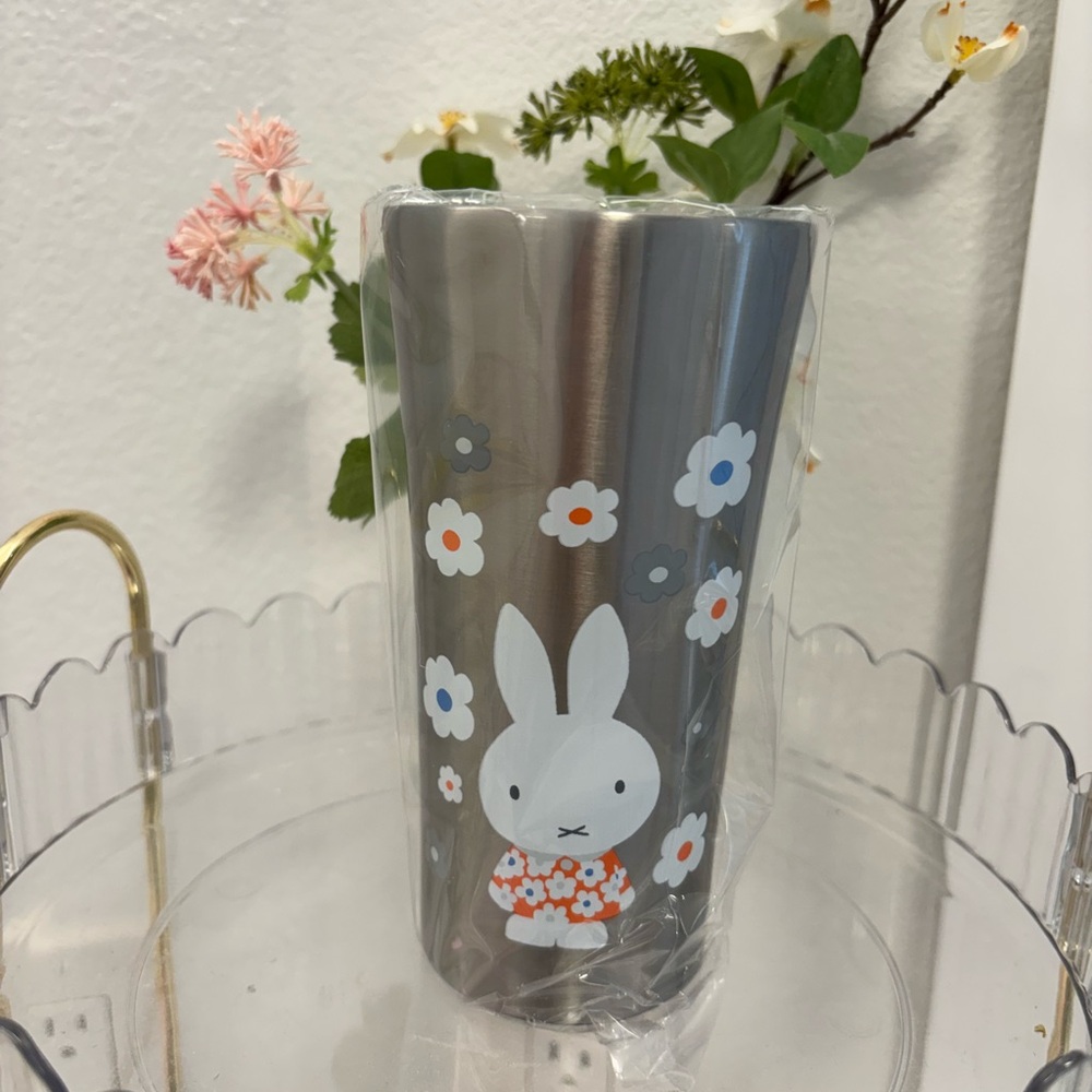 Floral Miffy🐰💗 Stainless Steel Tumbler